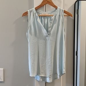 LOFT mint blue sleeveless blouse